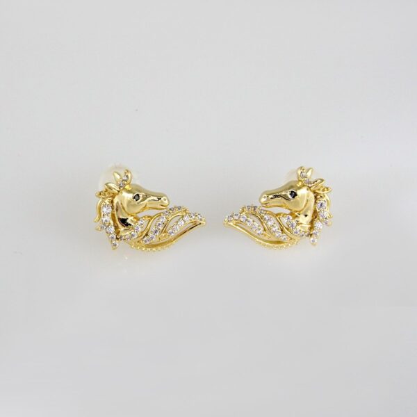 Earrings Woman/ Aretes Dama/Zircon Stone/14k Real Color// E176