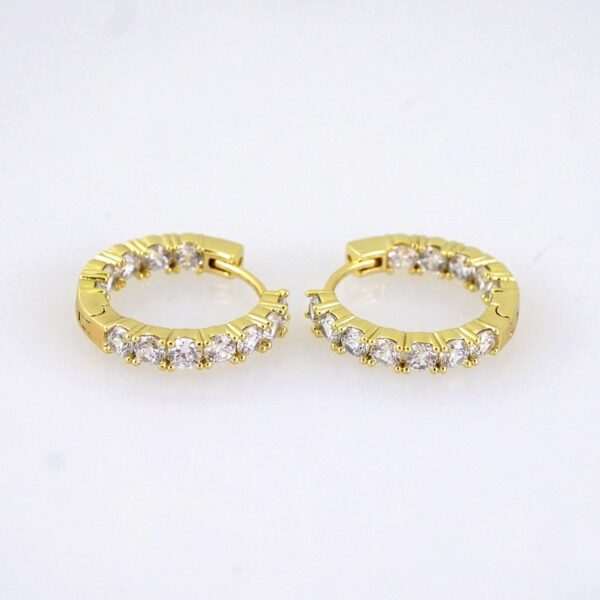 E1768 Women's Earrings - Aretes Dama - Zircon Stone - 14K Real Color
