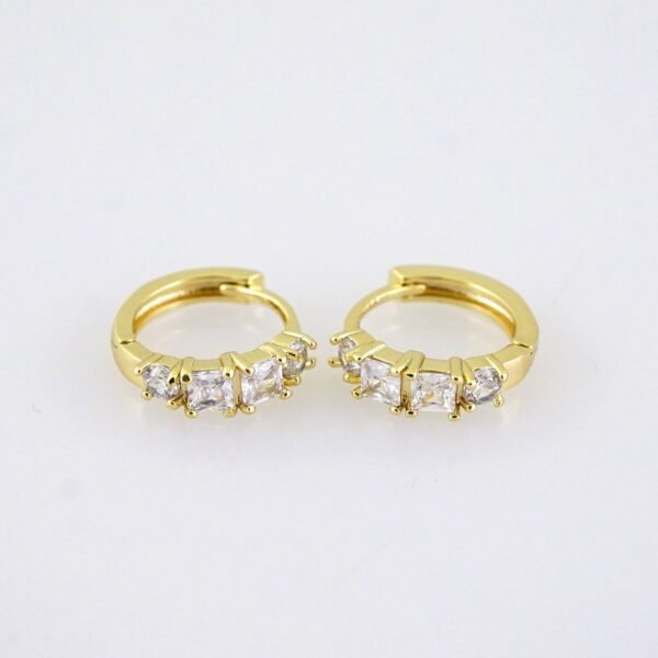 E1772 Women's Earrings - Aretes Dama - Zircon Stone - 14K Real Color