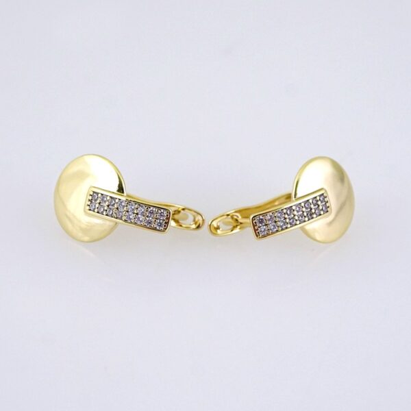 E1774 Women's Earrings - Aretes Dama - Zircon Stone - 14K Real Color