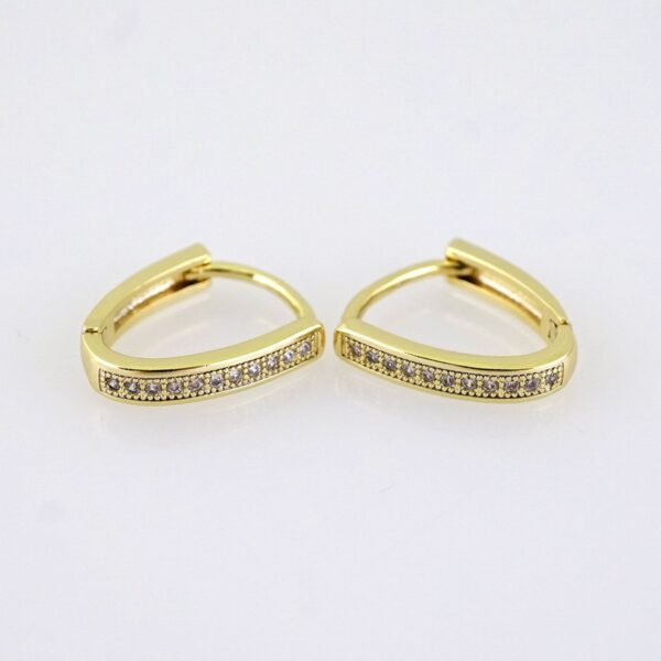 E1776 Women's Earrings - Aretes Dama - Zircon Stone - 14K Real Color