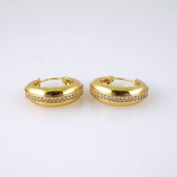 E1795 Women's Earrings - Aretes Dama - Zircon Stone - 14K Real Color