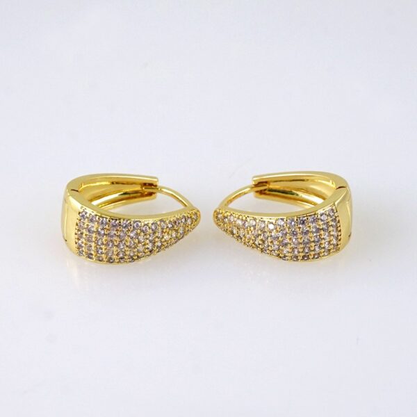 E1797  Women Earrings/ Aretes Dama/ Zircon Stone/14K Real Color/