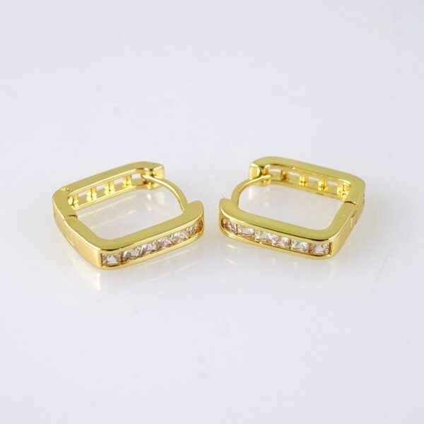E1798  Women Earrings/ Aretes Dama/ Zircon Stone/14K Real Color/