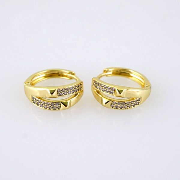 E1819 Women's Earrings - Aretes Dama - Zircon Stone/14k Real Color/