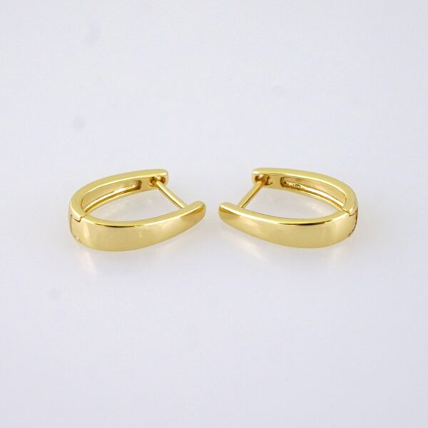 E1827 Earrings Women/ Aretes Dama/ Plain/ 14k Real Color/
