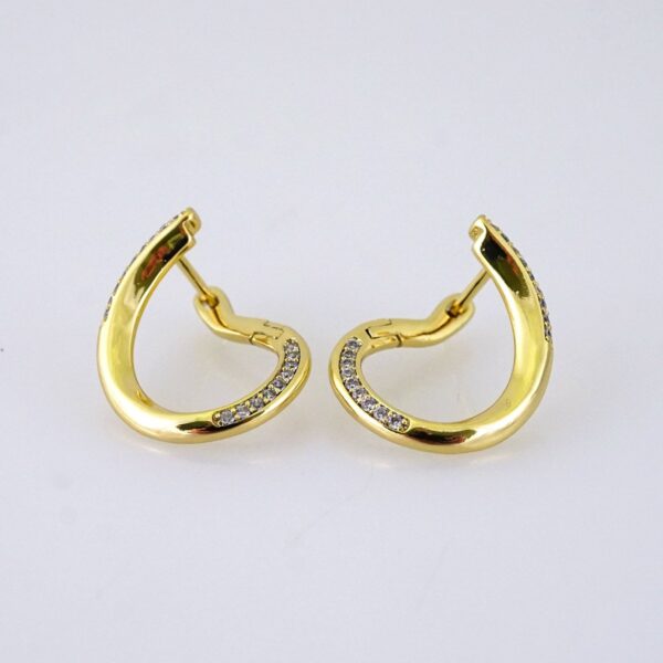 E1831 Women's Earrings - Aretes Dama - Zircon Stone/14k Real Color/