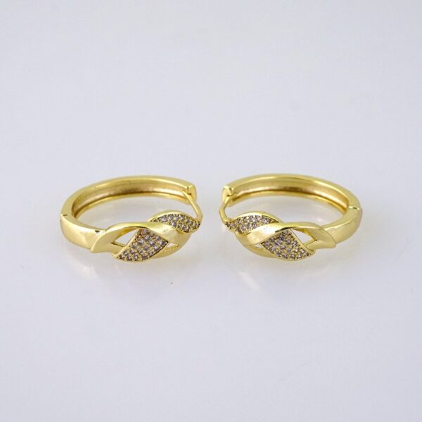 E1832 Women's Earrings - Aretes Dama - Zircon Stone/14k Real Color/