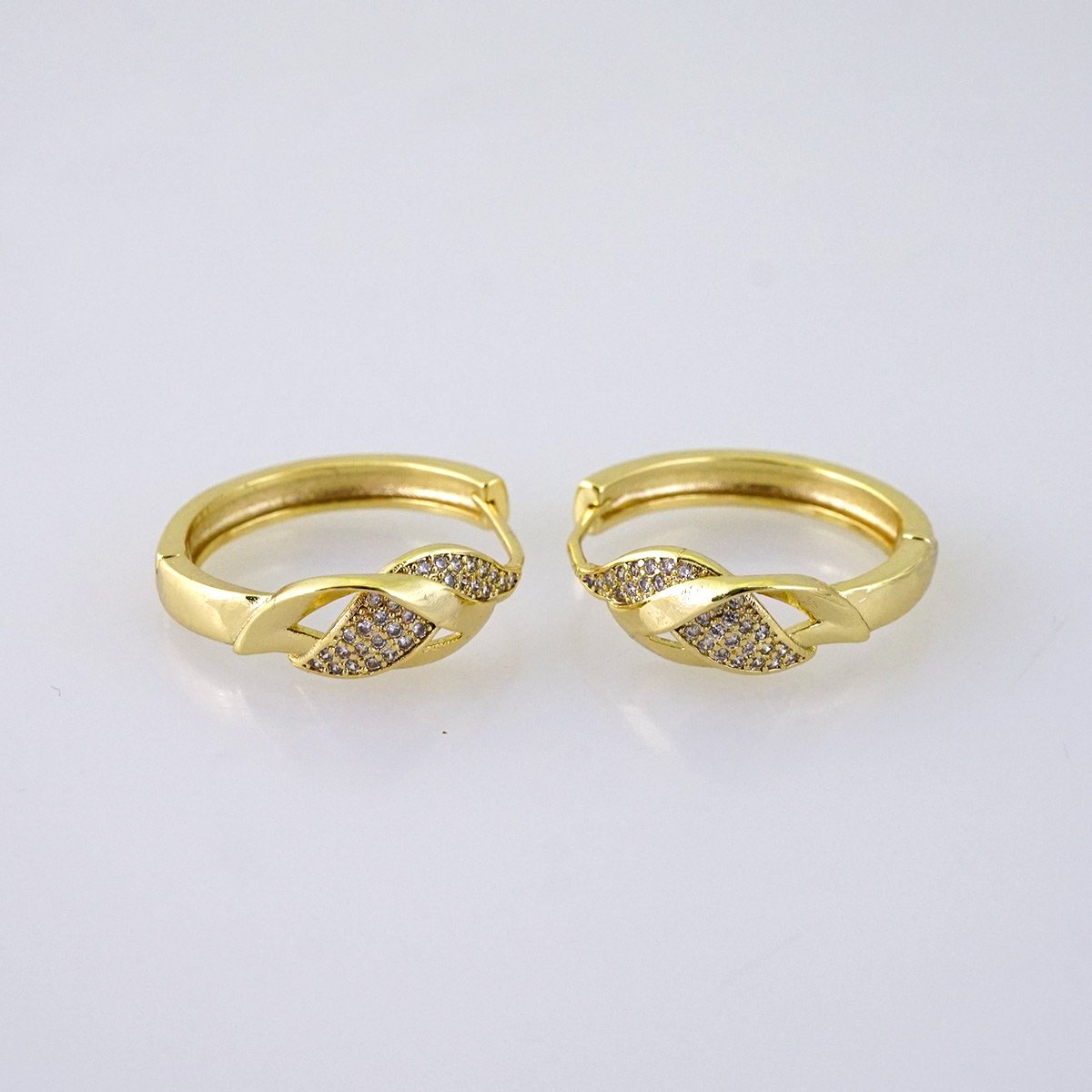 E1832 Women's Earrings - Aretes Dama - Zircon Stone/14k Real Color/