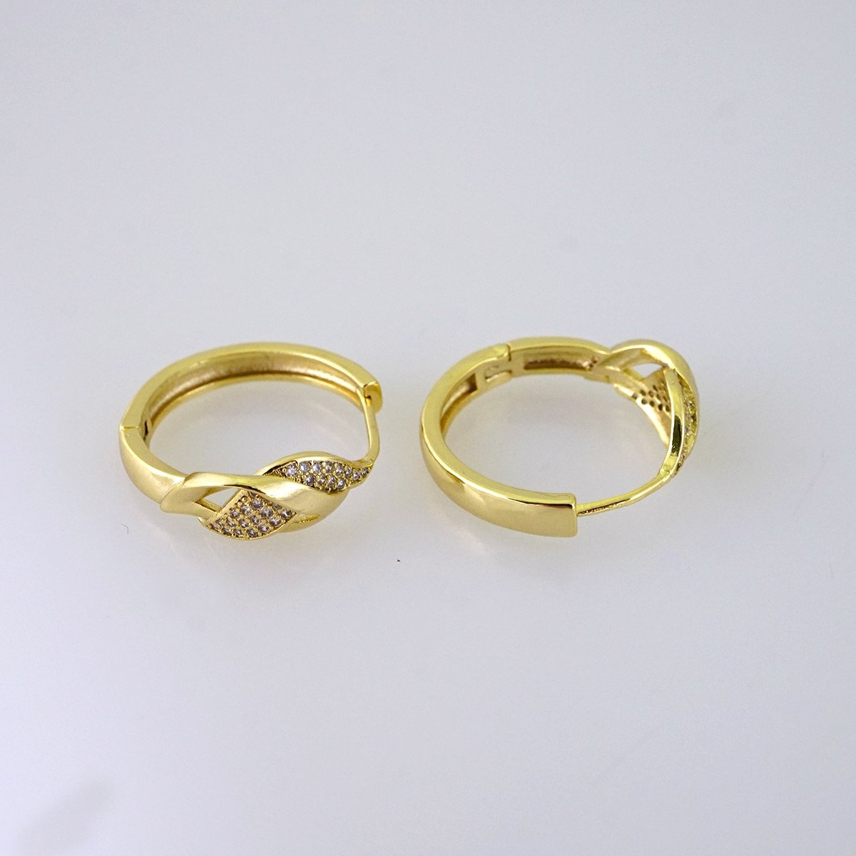 E1832 Women's Earrings - Aretes Dama - Zircon Stone/14k Real Color/ - Image 2