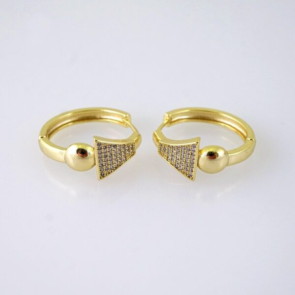 E1836 Women's Earrings - Aretes Dama - Zircon Stone/14k Real Color/