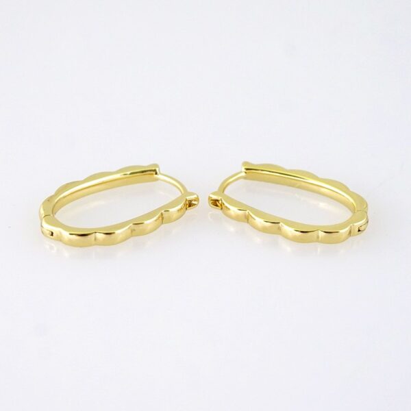 E1882 Earrings - Aretes - Plain - 14k Real Color