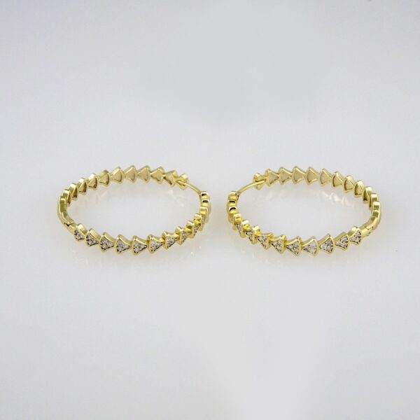 Earrings Woman/ Aretes Dama/Zircon Stone/14k Real Color// E210