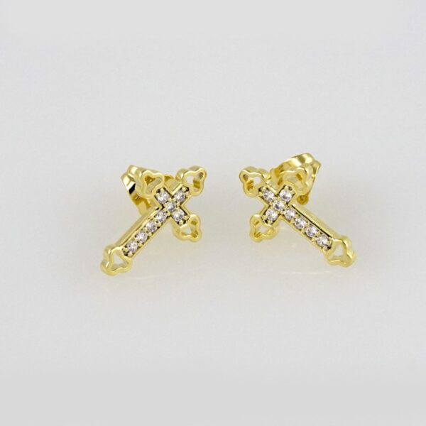 Earrings Woman/ Aretes Dama/ Zircon Stone/ 14k Real Color//  E214
