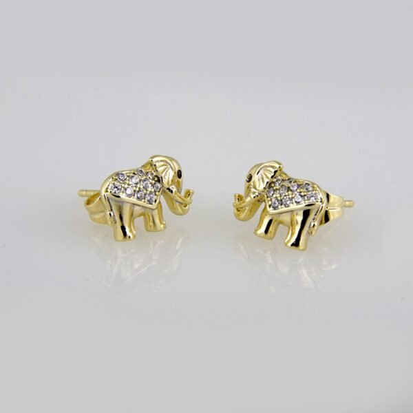 Earrings Woman/ Aretes Dama/Zircon Stone/14k Real Color// E217