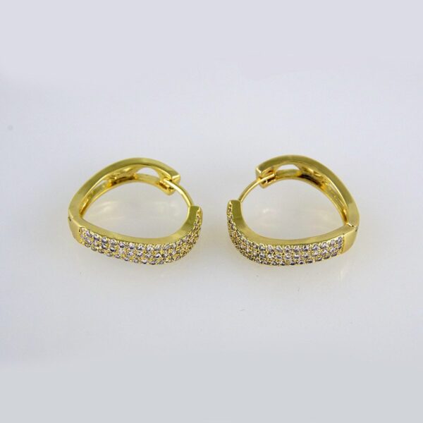 Earrings Woman/ Aretes Dama/ Zircon Stone/ 14k Real Color// E221