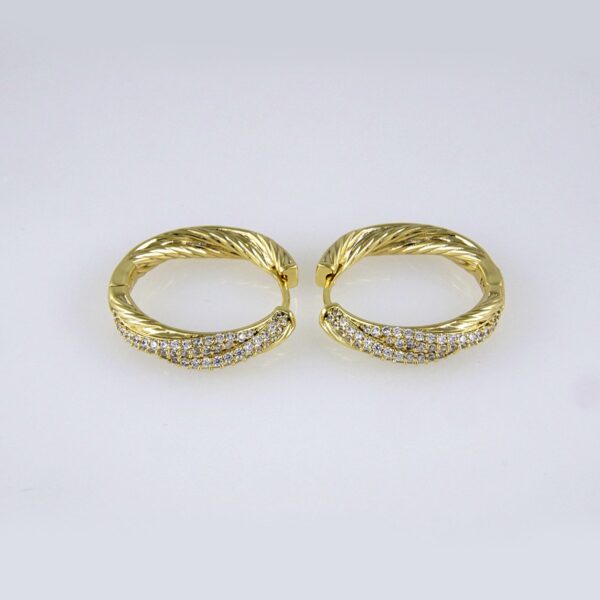 Earrings Woman/ Aretes Dama/ Zircon Stone/ 14k Real Color// E222