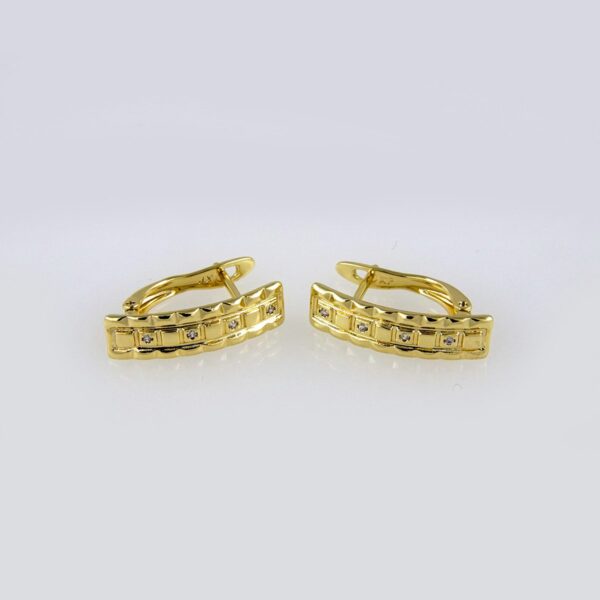 Earrings Woman/ Aretes Dama/ Zircon Stone/ 14k Real Color// E224