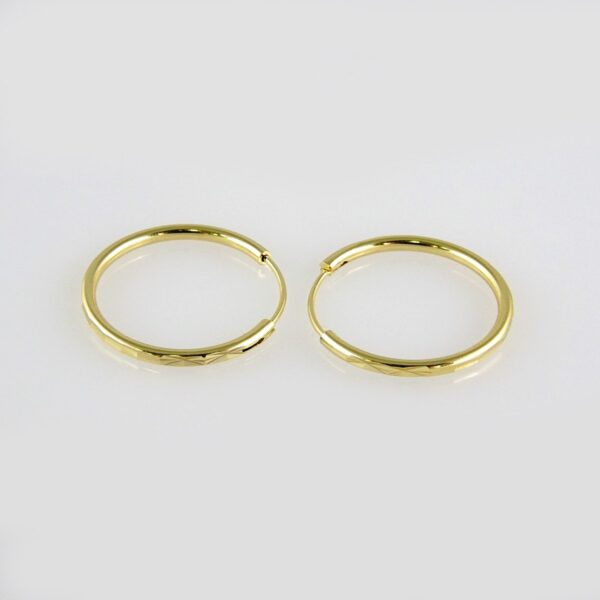 Earrings Woman/ Aretes Dama/ Plain/ 14k Real Color// E230