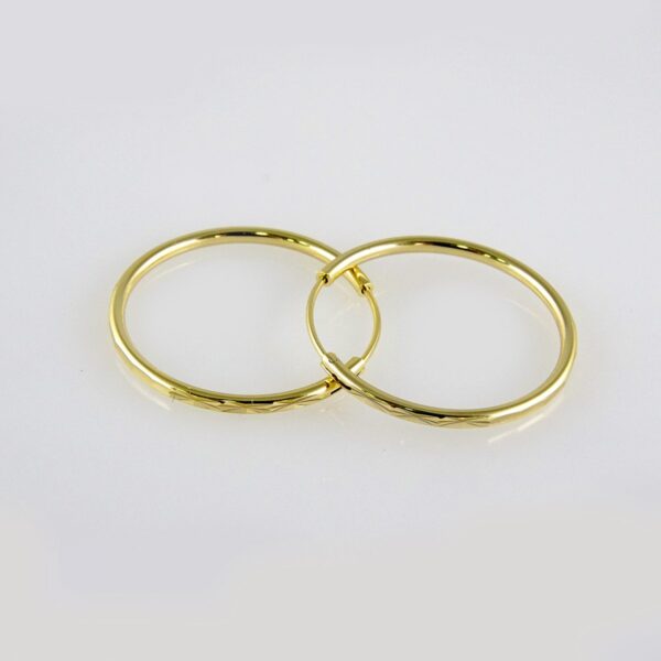 Earrings Woman/ Aretes Dama/ Plain/ 14k Real Color// E231