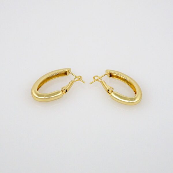 Earrings Woman/ Aretes Dama/Plain/14k Real Color// E234