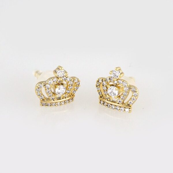 Earrings Woman/ Aretes Dama/Zircon Stone/14k Real Color// E241
