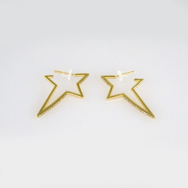 Earrings Woman/ Aretes Dama/ Zircon Stone/ 14k Real Color// E242