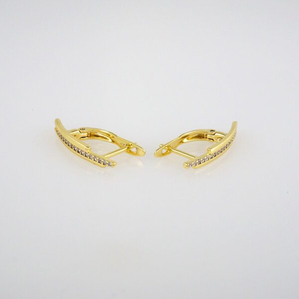 Earrings Woman/ Aretes Dama/ Zircon Stone/ 14k Real Color// E256