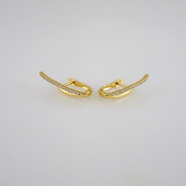 Earrings Woman/ Aretes Dama/ Zircon Stone/ 14k Real Color// E263