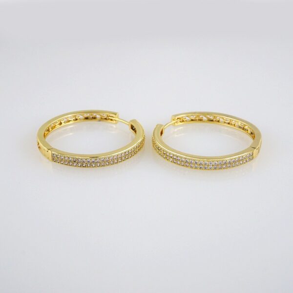 Earrings Woman/ Aretes Dama/ Zircon Stone/ 14k Real Color// E265