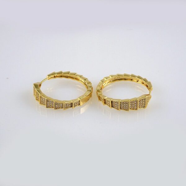 Earrings Woman/ Aretes Dama/ Zircon Stone/ 14k Real Color// E270