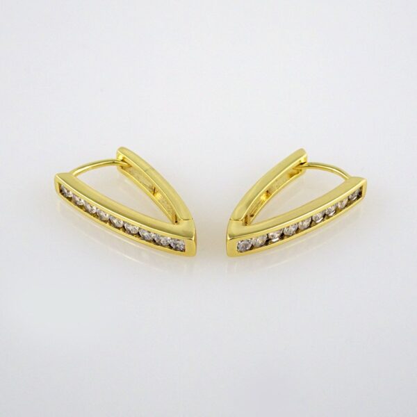 Earrings Woman/ Aretes Dama/  Zircon Stone/  14k Real Color// E283