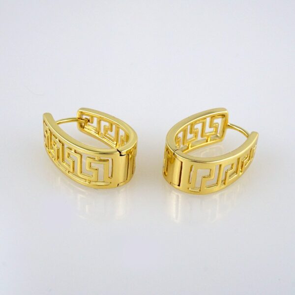Earrings Woman/ Aretes Dama/Plain/14k Real Color// E290