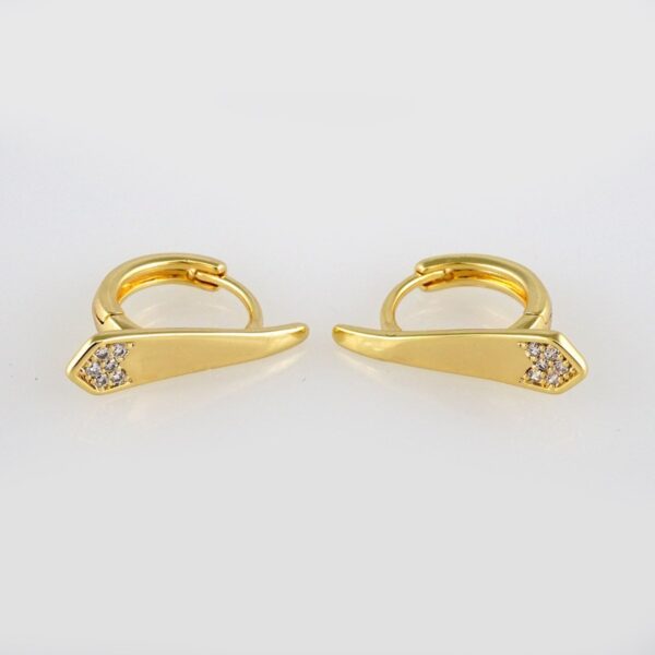 Earrings Woman/ Aretes Dama/  Zircon Stone/  14k Real Color// E334