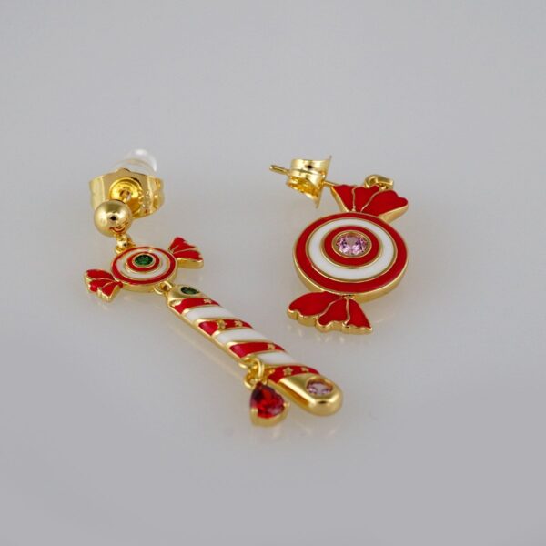 Earrings Woman/ Aretes Dama/  Plain/  14k Real Color// E380