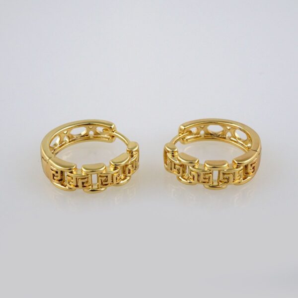 Earrings Woman/Aretes Dama/ Plain/  14K Real Color// E388