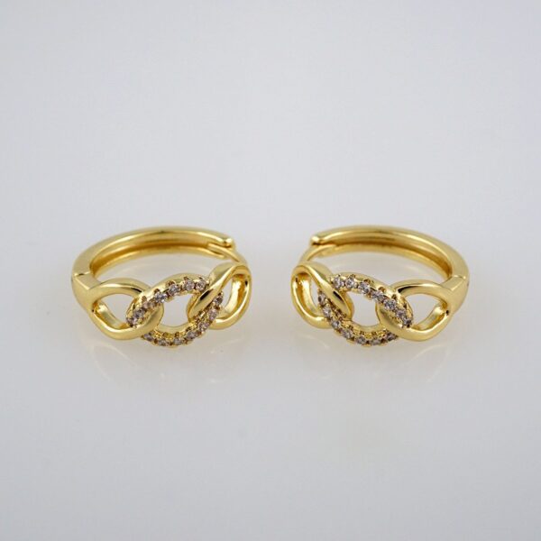 Earrings Woman/Aretes Dama/ Zircon Stone/  14K Real Color// E391