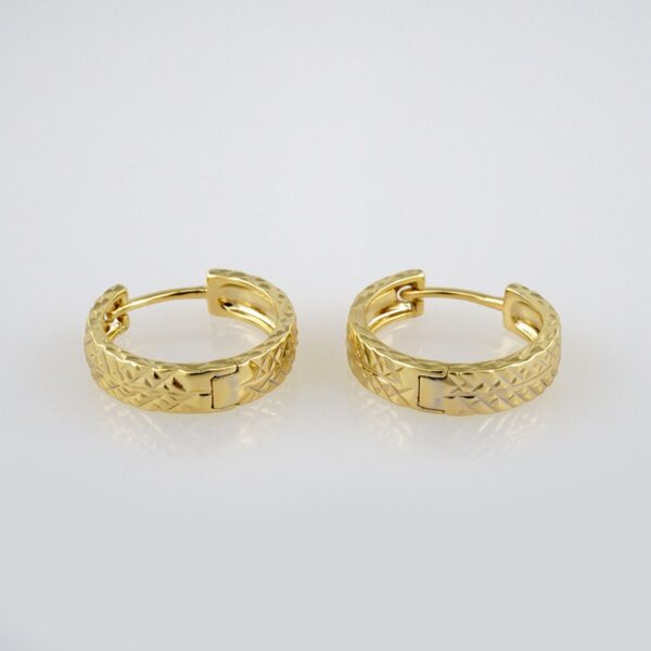 Earrings Woman/Aretes Dama/ Plain/  14K Real Color// E393