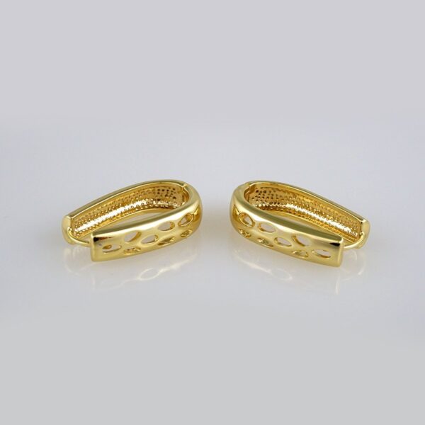 Earrings Woman/ Aretes Dama/ Plain/ 14k Real Color/ E396