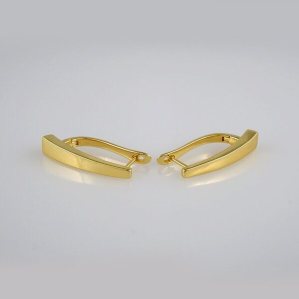 Earrings Woman/ Aretes Dama/  Plain/  14k Real Color// E397