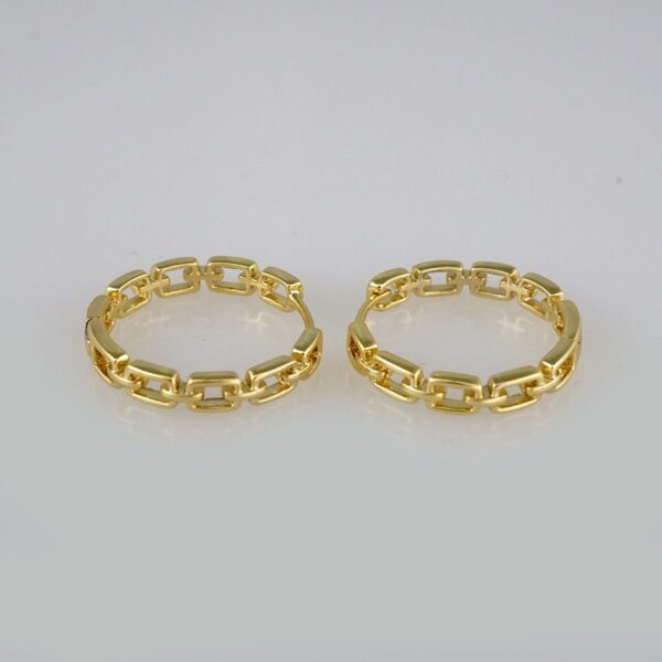 Earrings Women/ Aretes Dama/  Plain/  14k Real Color// E410