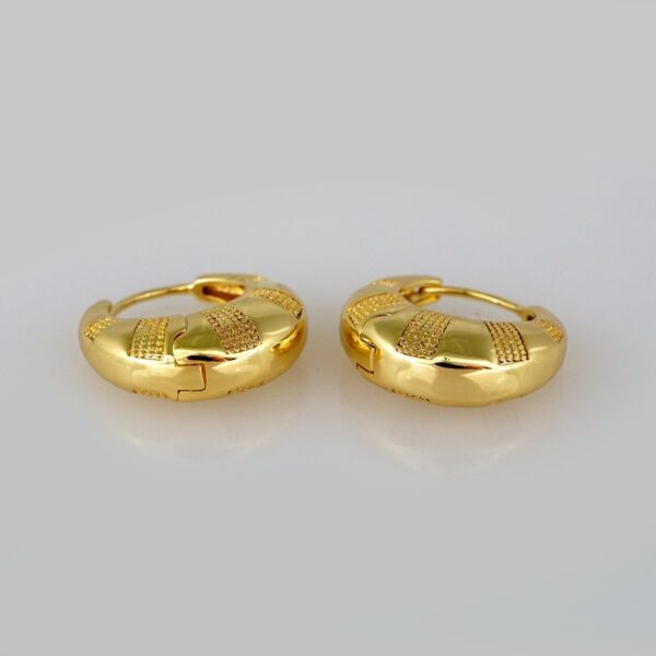 Earrings Women/ Aretes Dama/ Plain/ 14k Real Color// E420