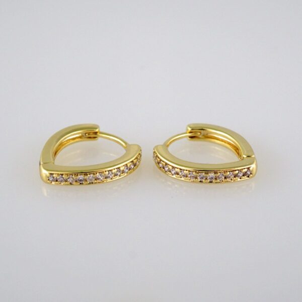 Earrings Women/ Aretes Dama/ Zircon Stone/ 14k Real Color// E424