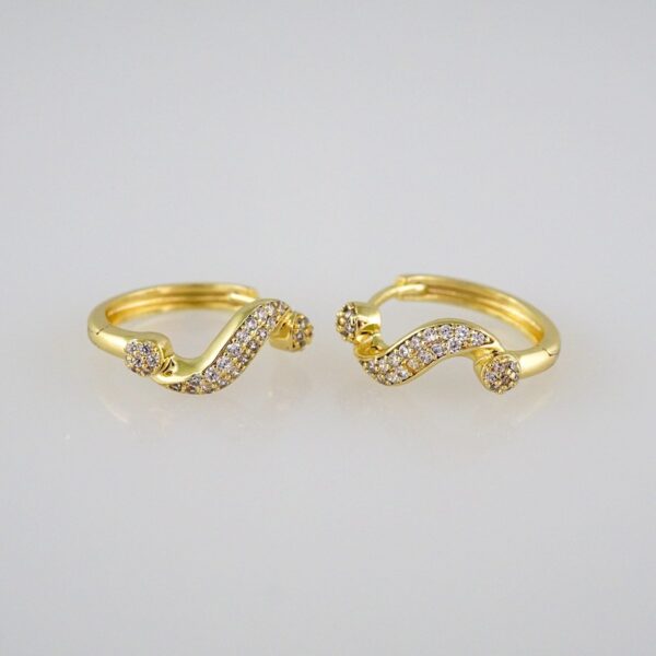 Earrings Women/ Aretes Dama/ Zircon Stone/ 14k Real Color// E430