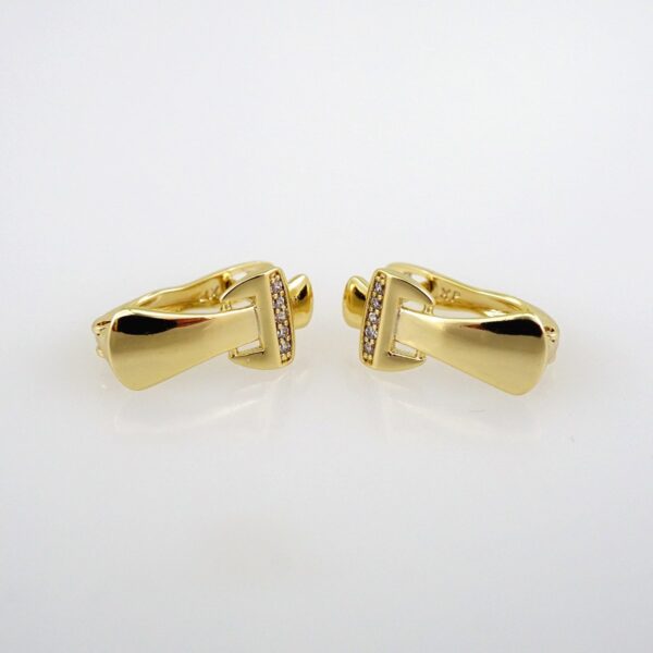 Women Earrings/ Aretes Dama/Zircon Stone/14k Real Color// E446