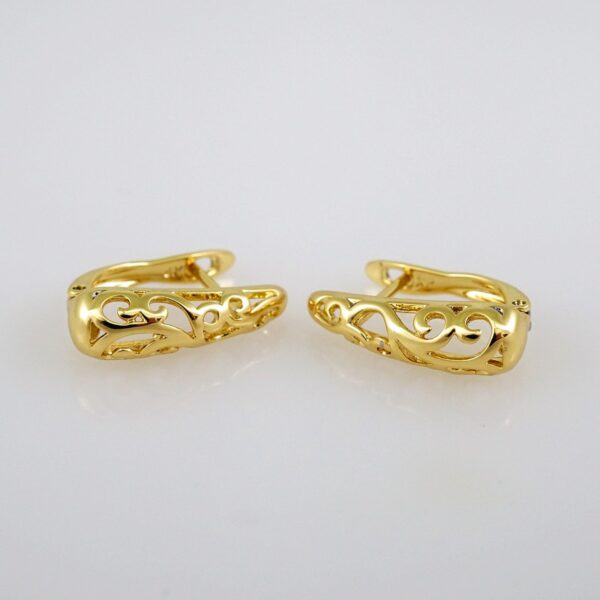 Women Earrings/ Aretes Dama/ Zircon Stone/ 14k Real Color// E458