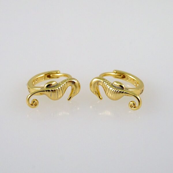 Women Earrings/ Aretes Dama/ Plain/ 14k Real Color// E467