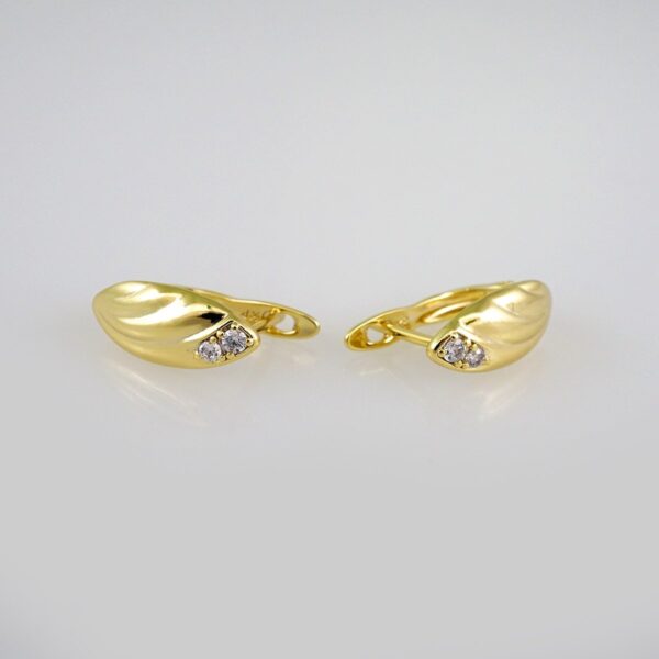 Women Earrings/ Aretes Dama/ Zircon Stone/ 14k Real Color// E499