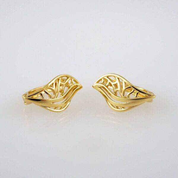 Women Earrings/ Aretes Dama/ Plain/ 14k Real Color// E510