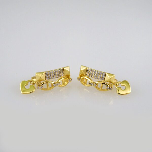 Women Earrings/ Aretes Dama/ Zircon Stone/ 14k Real Color// E520